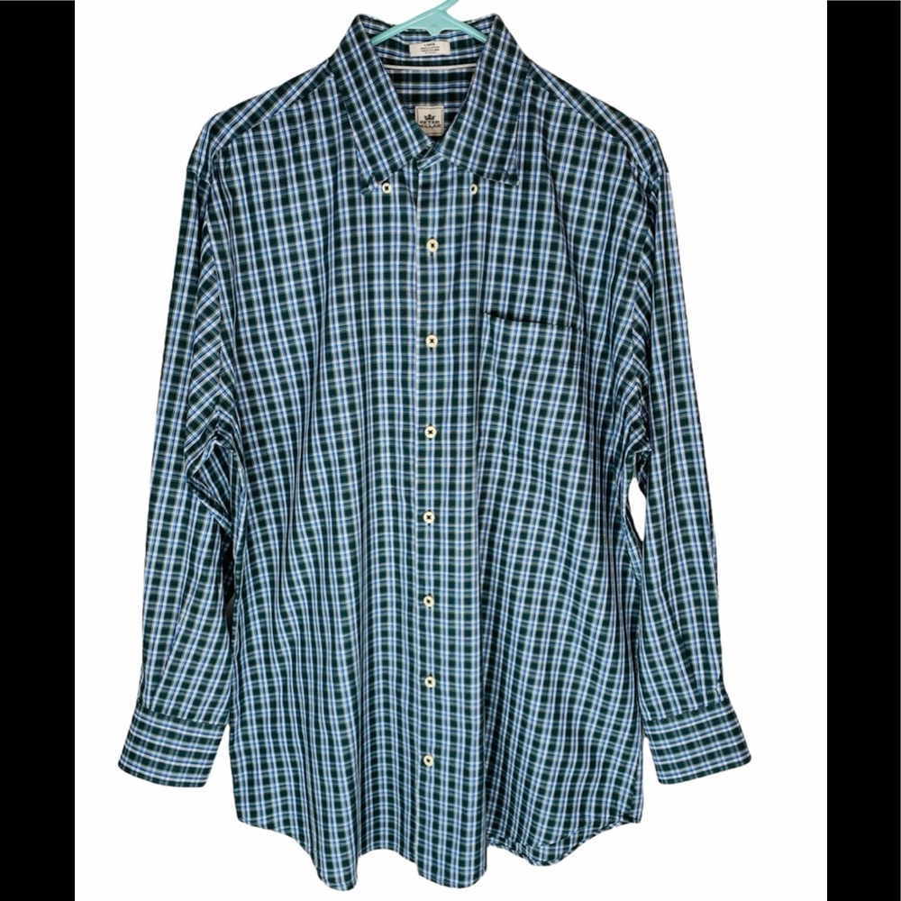 PETER MILLAR Men’s Large Long Sleeve Shirt Plaid
